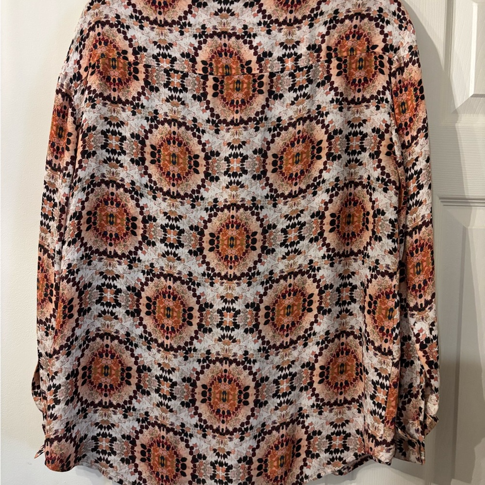 L'agence Multicolor Patterned Button-Down 100% Si… - image 7